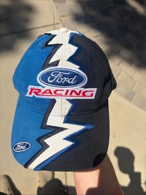 Sick Ford Racing Hat with embroidered blue, black, and white